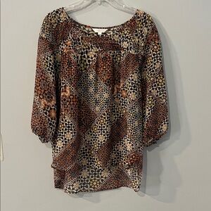 LC Lauren Conrad Multicolor Patterned Blouse